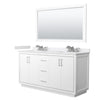 Custom image for White with Brushed Nickel Trim / White Cultured Marble / 58