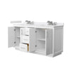 Custom image for White with Brushed Nickel Trim / White Cultured Marble / No Mirror