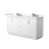 Custom image for White with Brushed Nickel Trim / White Cultured Marble / No Mirror