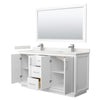 Custom image for White with Brushed Nickel Trim / White Quartz / 58