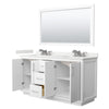 Custom image for White with Brushed Nickel Trim / White Quartz / 58