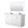 Custom image for White with Brushed Nickel Trim / White Quartz / 58