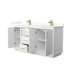 Custom image for White with Satin Bronze Trim / Giotto Quartz / No Mirror