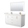 Custom image for White with Satin Bronze Trim / White Quartz / 58