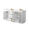 Custom image for White with Satin Bronze Trim / White Quartz / No Mirror