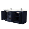 Custom image for Dark Blue with Brushed Nickel Trim / Giotto Quartz / No Mirror