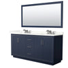 Custom image for Dark Blue with Brushed Nickel Trim / Giotto Quartz / 70