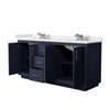 Custom image for Dark Blue with Brushed Nickel Trim / White Cultured Marble / No Mirror