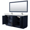 Custom image for Dark Blue with Brushed Nickel Trim / White Quartz / 70