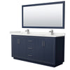 Custom image for Dark Blue with Brushed Nickel Trim / White Quartz / 70