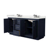 Custom image for Dark Blue with Brushed Nickel Trim / White Quartz / No Mirror