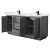 Custom image for Dark Gray with Matte Black Trim / White Cultured Marble / No Mirror