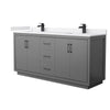 Custom image for Dark Gray with Matte Black Trim / White Cultured Marble / No Mirror