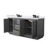 Custom image for Dark Gray with Matte Black Trim / White Cultured Marble / No Mirror