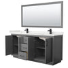 Custom image for Dark Gray with Matte Black Trim / White Quartz / 70
