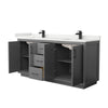 Custom image for Dark Gray with Matte Black Trim / White Quartz / No Mirror