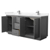 Custom image for Dark Gray with Brushed Nickel Trim / Carrara Cultured Marble / No Mirror