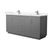 Custom image for Dark Gray with Brushed Nickel Trim / Carrara Cultured Marble / No Mirror