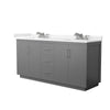 Custom image for Dark Gray with Brushed Nickel Trim / Carrara Cultured Marble / No Mirror