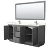 Custom image for Dark Gray with Brushed Nickel Trim / Giotto Quartz / 70