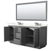 Custom image for Dark Gray with Brushed Nickel Trim / Giotto Quartz / 70