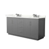 Custom image for Dark Gray with Brushed Nickel Trim / Giotto Quartz / No Mirror