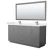 Custom image for Dark Gray with Brushed Nickel Trim / White Quartz / 70