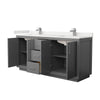 Custom image for Dark Gray with Brushed Nickel Trim / White Quartz / No Mirror