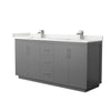 Custom image for Dark Gray with Brushed Nickel Trim / White Quartz / No Mirror