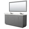 Custom image for Dark Gray with Brushed Nickel Trim / White Quartz / 70
