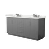 Custom image for Dark Gray with Brushed Nickel Trim / White Quartz / No Mirror
