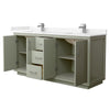 Custom image for Light Green with Brushed Nickel Trim / Carrara Cultured Marble / No Mirror