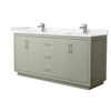 Custom image for Light Green with Brushed Nickel Trim / Carrara Cultured Marble / No Mirror