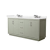 Custom image for Light Green with Brushed Nickel Trim / Carrara Cultured Marble / No Mirror