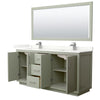Custom image for Light Green with Brushed Nickel Trim / Giotto Quartz / 70