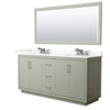 Custom image for Light Green with Brushed Nickel Trim / Giotto Quartz / 70