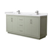 Custom image for Light Green with Brushed Nickel Trim / White Cultured Marble / No Mirror