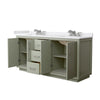 Custom image for Light Green with Brushed Nickel Trim / White Cultured Marble / No Mirror