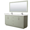 Custom image for Light Green with Brushed Nickel Trim / White Quartz / 70