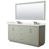 Custom image for Light Green with Brushed Nickel Trim / White Quartz / 70