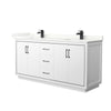 Custom image for White with Matte Black Trim / Giotto Quartz / No Mirror