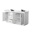 Custom image for White with Matte Black Trim / White Cultured Marble / No Mirror