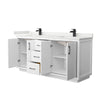 Custom image for White with Matte Black Trim / White Quartz / No Mirror