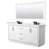 Custom image for White with Matte Black Trim / White Quartz / 70