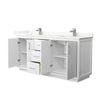 Custom image for White with Brushed Nickel Trim / Giotto Quartz / No Mirror