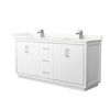 Custom image for White with Brushed Nickel Trim / Giotto Quartz / No Mirror