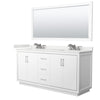 Custom image for White with Brushed Nickel Trim / White Quartz / 70