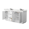 Custom image for White with Brushed Nickel Trim / White Quartz / No Mirror