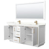 Custom image for White with Satin Bronze Trim / Giotto Quartz / 70
