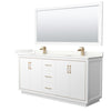 Custom image for White with Satin Bronze Trim / Giotto Quartz / 70